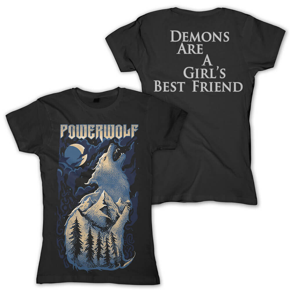 Powerwolf Demons Are a Girls Best Friend Girlie Shirt 57612