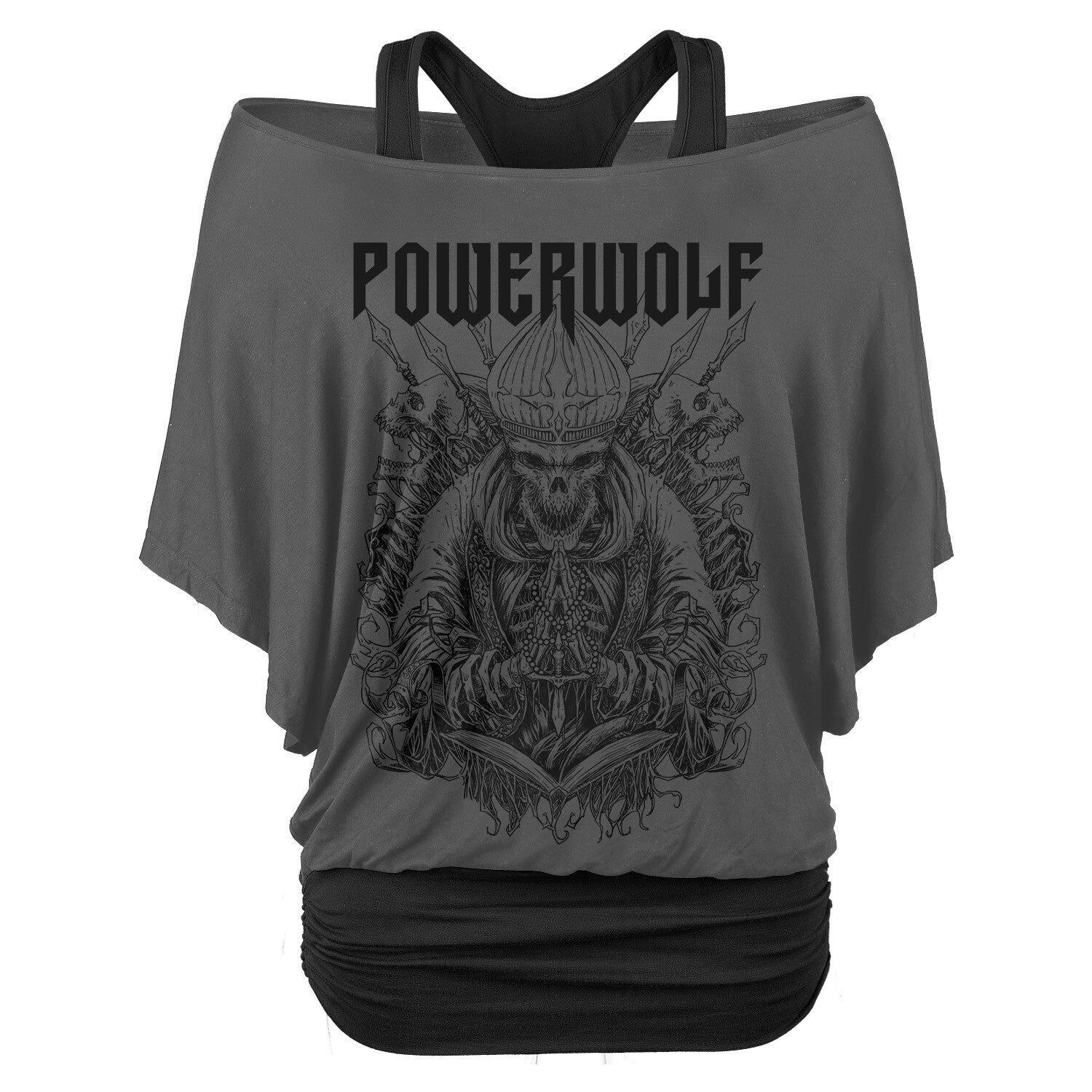 Powerwolf Skull Saint Double Layer Top 58235
