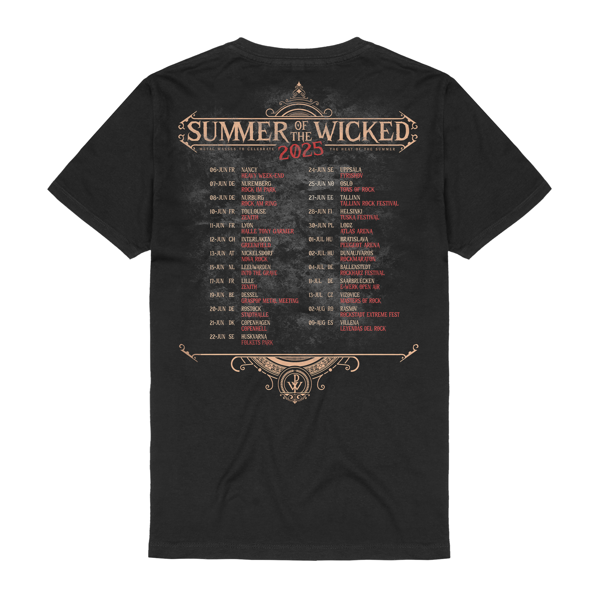 Powerwolf Summer of The Wicked 2025 T-Shirt 405799